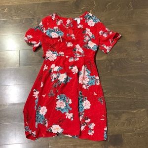 Women’s medium red floral dress
